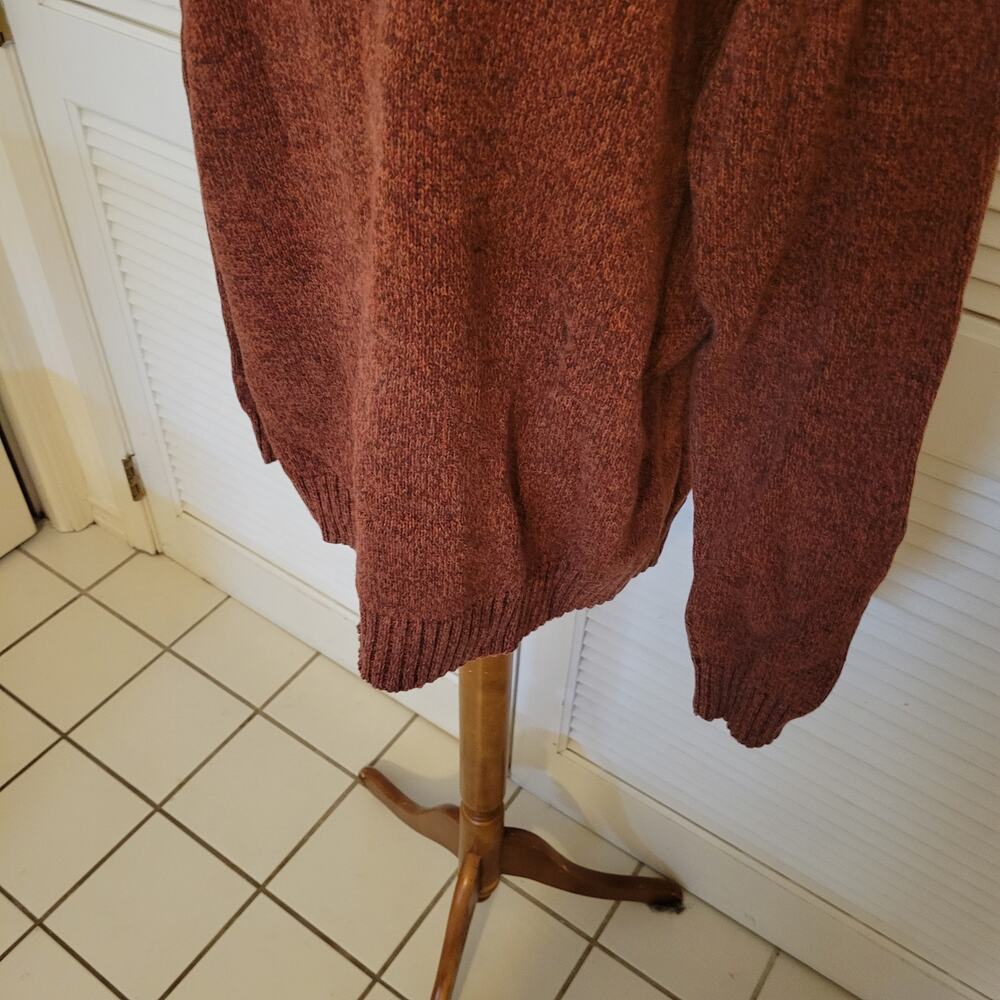 Earth Tone Cotton Woven Sweater Croft and Barrow Women XL Crewneck Pullover 90s - Picture 3 of 7